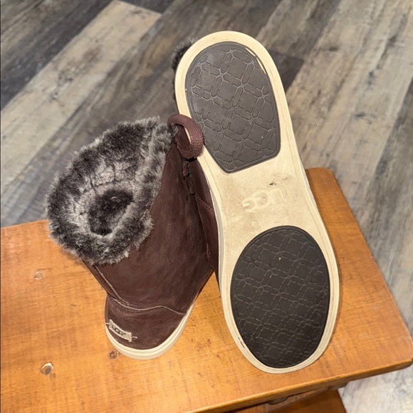 UGG Dark Brown Fur-Lined Boots - Picture 7 of 9